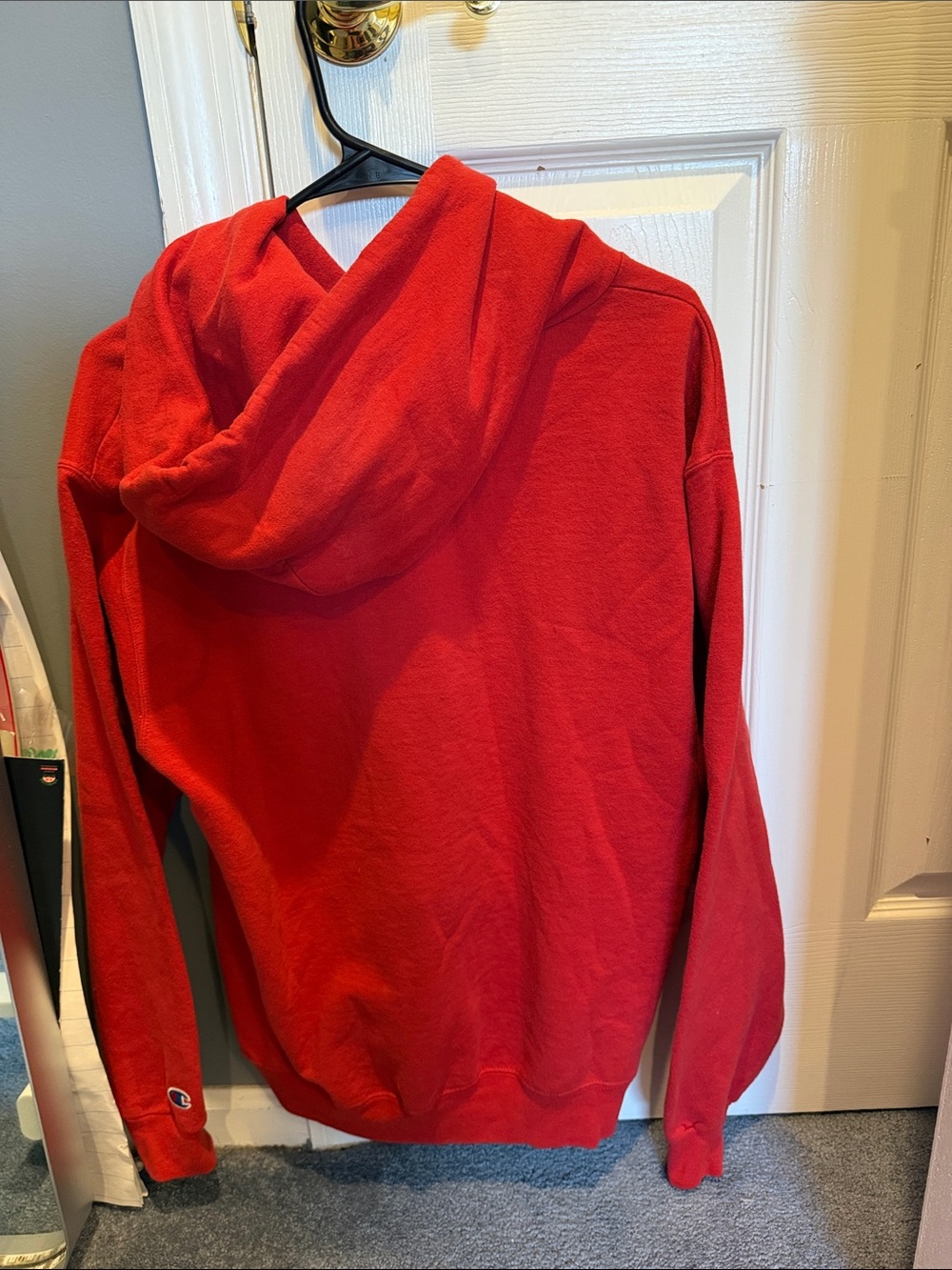 Champion Men's Red Zip-Up Hoodie